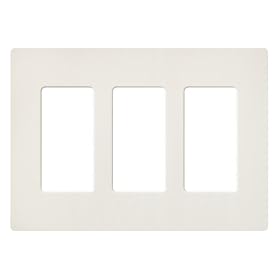 Lutron SC-3-BI Claro Three-gang Wallplate Biscuit by Lutron