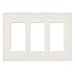 Lutron SC-3-BI Claro Three-gang Wallplate Biscuit