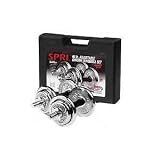 30 lb. Adjustable Chrome Dumbbell Set with Case