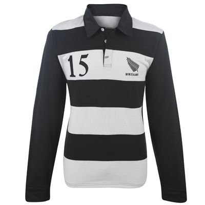 WC Long Sleeve Striped Rugby Shirt Mens New Zealand Medium WC Long Sleeve Striped Rugby Shirt Mens New Zealand Medium