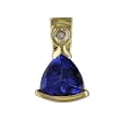 14K Yellow Gold Tanzanite and Diamond Pendant