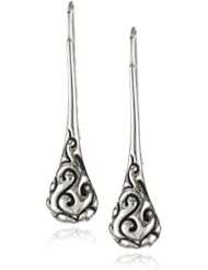 Zina Sterling Silver "Signature Swirl" Teardrop Earrings Silver