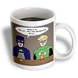 Rich Diesslins Funny General Cartoons - Super Hero Parody with Batman and Green Lantern at the bar - Mugs