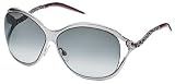 ROBERTO CAVALLI SUNGLASSES PIRITE DESIGNER FASHION WOMENS AUTHENTIC SILVER W PURPLE CRYSTALS FRAME|GREY GRADIENT LENS RC450 14B