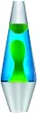 Lava Lite 2124 14.5-Inch Silver Lava Lamp, Yellow Wax/Blue Liquid