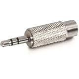C2G / Cables to Go 40637 3.5mm Stereo Male to RCA Female Adapter (Metallic Silver)