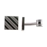 Stainless Steel Cuff Links with Stripe Design