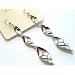 Trendy Long & Twisted Bright Silver Dangle Earrings