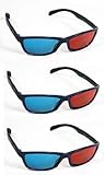 Polar Express 3D Glasses for 3D DVD (3 Pair, Plastic) Extra upgrade Anaglyph