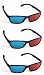Polar Express 3D Glasses for 3D DVD (3 Pair, Plastic) Extra upgrade Anaglyph