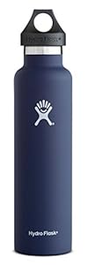 Hydro Flask 24 oz Vacuum Insulated Stainless Steel Water Bottle, Standard Mouth w/Loop Cap, Cobalt