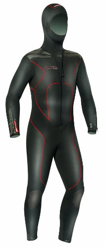 CAMARO Men's Stingray Pro 7mm Semidry Neoprene Diving Overall Suit, Black, 3X-Large