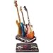 Gator Cases GW Gig box JR-PWR Compact Wooden 3 Guitar Stand and Pedal Board, with Power Supply for Pedals Black