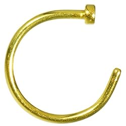 20 Gauge 3/8" Yellow Anodized Titanium Nose Hoop