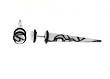 Fake Acrylic Taper - White with Balck - 16g Wire Stud - 2 Gauge - 43.75mm Length - Sold as a Pair