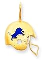 14k Detroit Lions Enameled Pendant