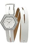 BCBGMAXAZRIA Double-wrap Strap White Dial Women's watch #BG6395