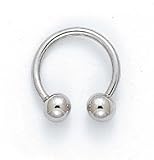 14KW 14MM 14G Open Hoop/2Balls ES-1340