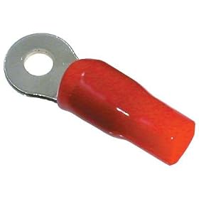 Sound Quest 4 Gauge 1/4" Hole Crimp Style Ring Terminal ( 2 Pair )