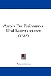 Archiv Fur Freimaurer Und Rosenkreutzer (1785)
