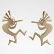 14 Kt. Gold Kokopelli Post Earrings, #10423