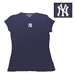 New York Yankees MLB Signature Tee" Womens Top (Navy Blue)"
