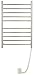 Pearl Electric Towel Warmer, Wallmount, 10 Bars - Bright Stainless Steel Finish