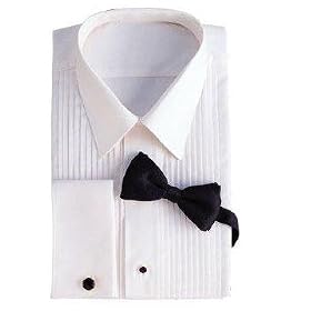 65% Polyester 35% Cotton 1/4″ Pintuck (Pleat) Laydown Collar Convertible Front and Cuff thumbnail