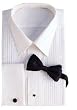 65% Polyester 35% Cotton 1/4" Pintuck (Pleat) Laydown Collar Convertible Front and Cuff