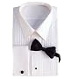 65% Polyester 35% Cotton 1/4" Pintuck (Pleat) Laydown Collar Convertible Front and Cuff