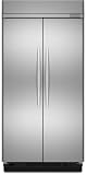 KitchenAid Architect Series II KSSC48FTS 48 Built-In Side-By-Side Refrigerator with Automatic Ice Maker & 4 Adjustable Glass Shelves: Stainless Steel