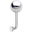 14 Gauge 8mm Steel Ball Vertical Hood Piercing -3/8" 2.5mm Rise