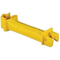 Zareba YTPX25N Electric Fence Yellow Wrap-Around T-Post Extender Insulator - 25 Pack