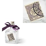 Stamp and Ribbon 5" High Decorated Small Apothecary Jar