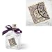 Stamp and Ribbon 5" High Decorated Small Apothecary Jar