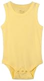 C-Princess ベビー肌着 ボディースーツ ロンパース ノースリーブ シンプル 柔らかい 赤ちゃん 新生児 男の子 女の子 かわいい 出産祝い (66cm, Bイエロー)