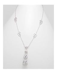 CZ Necklace In 92.5 Sterling Silver