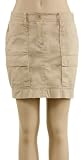 STRETCH COTTON POPLIN CARGO SKIRT
