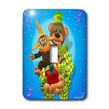 BK Dinky Bears Cartoon Clowns - Clown with Mr Zippy in the Box - Light Switch Covers -... by 3D Rose