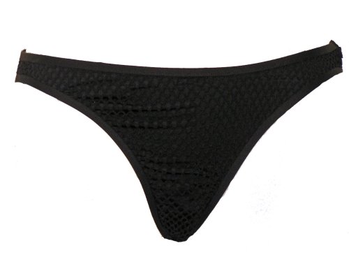 Rampage Black Netted Swimsuit-bottoms