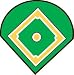 Baseball Diamond Car Magnet