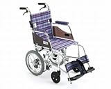 ミキ スキットシリーズ（Skit Series） SKT-1 介助型コンパクト車椅子 ベージュチェック 座幅40cm 前座高43.5cm