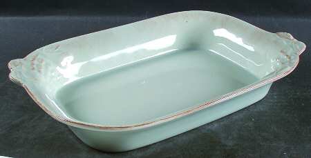 Casafina Madeira Harvest (Robin'S Egg Blue) Rectangular Baker, Fine China Dinnerware