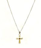 Pack of 4 November Birthstone Cubic Zirconia Cross Pendant Necklaces 0.5 #14581