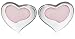 Sterling Silver E4601-PINK Women's Pink Mother of Pearl Heart Inset Stud Earrings