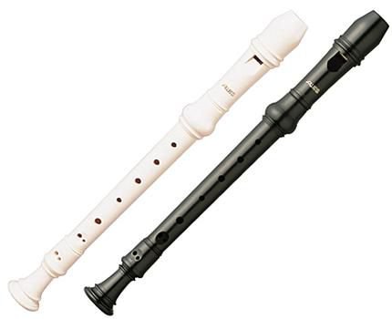 Aulos A303A 3-Piece Soprano Recorder with Baroque Fingering German A302A Ivory