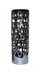 6 x 16" Black Ceramic Vase