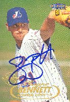 Shayne Bennett, Montreal Expos, 1998 Fleer Tradition Autographed Card