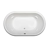 Jacuzzi BF75959WH Luna 6 Oval Acrylic 72-Inch by 42-Inch by 23-Inch Whirlpool Bath, White Finish