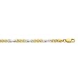 14K Two-Tone Gold Fancy Mariner Link Chain - 3.80mm - 24 inch